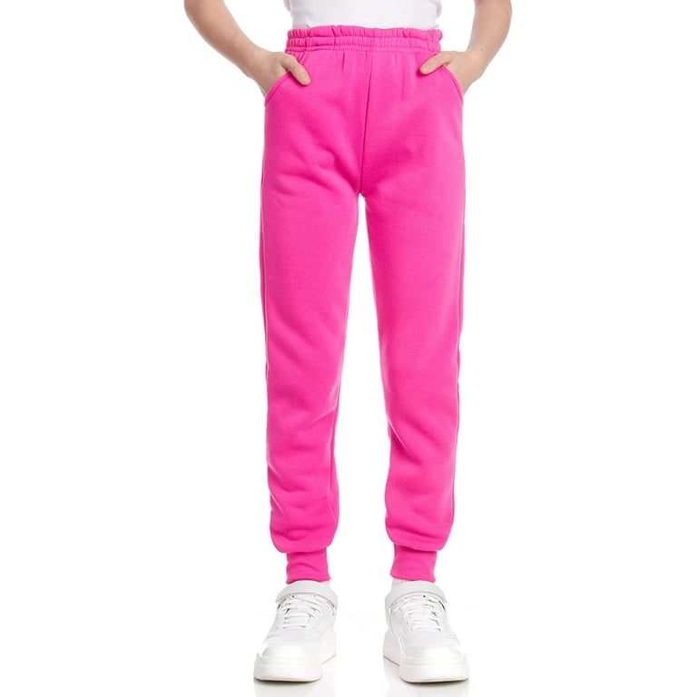 Pink GIRLS & TEENS Girl's Jogger Standard Fit Back To School Thick Fabric  Sweatpants 2536288