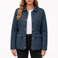 thumbnail image 7 of Admvng Jacket for Women Lapel Button-Up Long Sleeve Casual Cotton Outerwear Coat, 7 of 7
