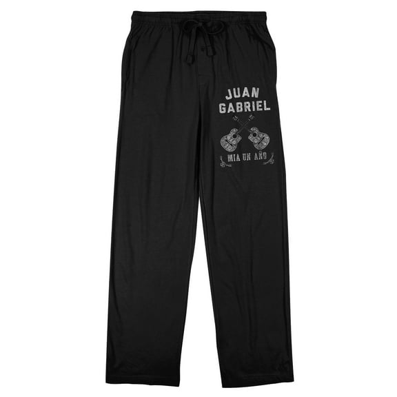 Juan Gabriel Guitars Men's Black Sleep Pajama Pants-XL