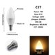thumbnail image 1 of Bombilla Led para decoración del hogar, lámpara blanca cálida y fría, 12 piezas, 220V, C37, 3W-7W, E27, B22, E14, 1 of 4