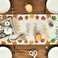 thumbnail image 7 of Smile Gobble Turkey Maple Leaves Thanksgiving Table Runner 13 x 72 Inch, 7 of 7