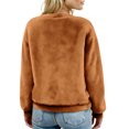 thumbnail image 4 of Women's Cardigan Long Sleeve Lightweight Fun Christmas Print Jacket, A Casual and Button-Up Top for Holiday Season,Light Brown,M, 4 of 6