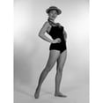 thumbnail image 2 of Portrait of young woman wearing swimsuit and straw hat Poster Print (18 x 24), 2 of 4