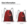 thumbnail image 3 of Bingfone Abstract Red Textured Canvas Drawstrings Backpacks Bags for Men Women Gym Drawstrings Bag-Small, 3 of 8
