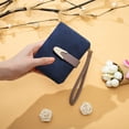 thumbnail image 3 of Wallets for Women Rfid Small Compact Bifold short Wallet,Ladies Wristlet Zipper Coin Purse Navy, 3 of 7