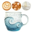 thumbnail image 7 of Yucurem Oceanic Theme Drinking Cup with Handle, 12 oz Handblown Ocean Glass Mug for Tea, Coffee, Cocktails, Beach Lovers & Gift Giving (Wave), 7 of 7