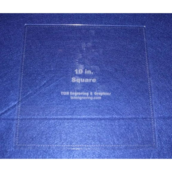 Square Template 10" - Clear 1/8" with Seam Allowance