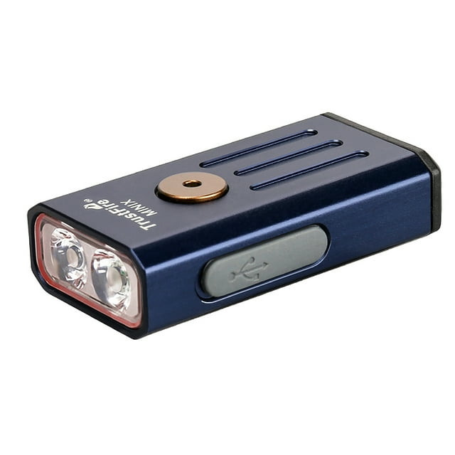 Mini Flashlight with /Red Light IP66 Rechargeable Handheld Lamp for Backpacking Camping Searching Emergency