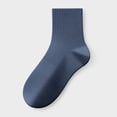 thumbnail image 1 of Xiao Hua Calcetines de algodón para hombre, 6 pares de calcetines azules de talla única, transpirables y de verano, con puntera sin costuras y puños elásticos, ideales para uso diario y de negocios., 1 of 4