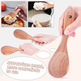 thumbnail image 3 of Paleta de arroz de madera, cuchara de cocina de madera, espátula, cuchara de arroz, cuchara de cocina de acacia, resistente al calor, versátil cucharón de comida, cuchara para servir sopa, postre,, 3 of 7