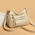 thumbnail image 1 of Bolso multibolsillos para mujer de mediana edad y mayor, bolso de cuero suave, bolso bandolera de un solo hombro de moda, bolso de hombro para mujer, bolso para madre de mediana edad, 1 of 5