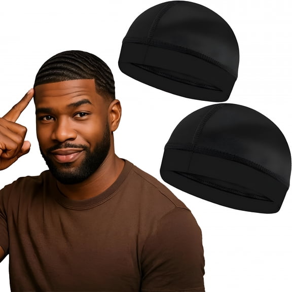 TUWAFE Wave Caps for Men,Compression Cap for 360,540,720 Waves
