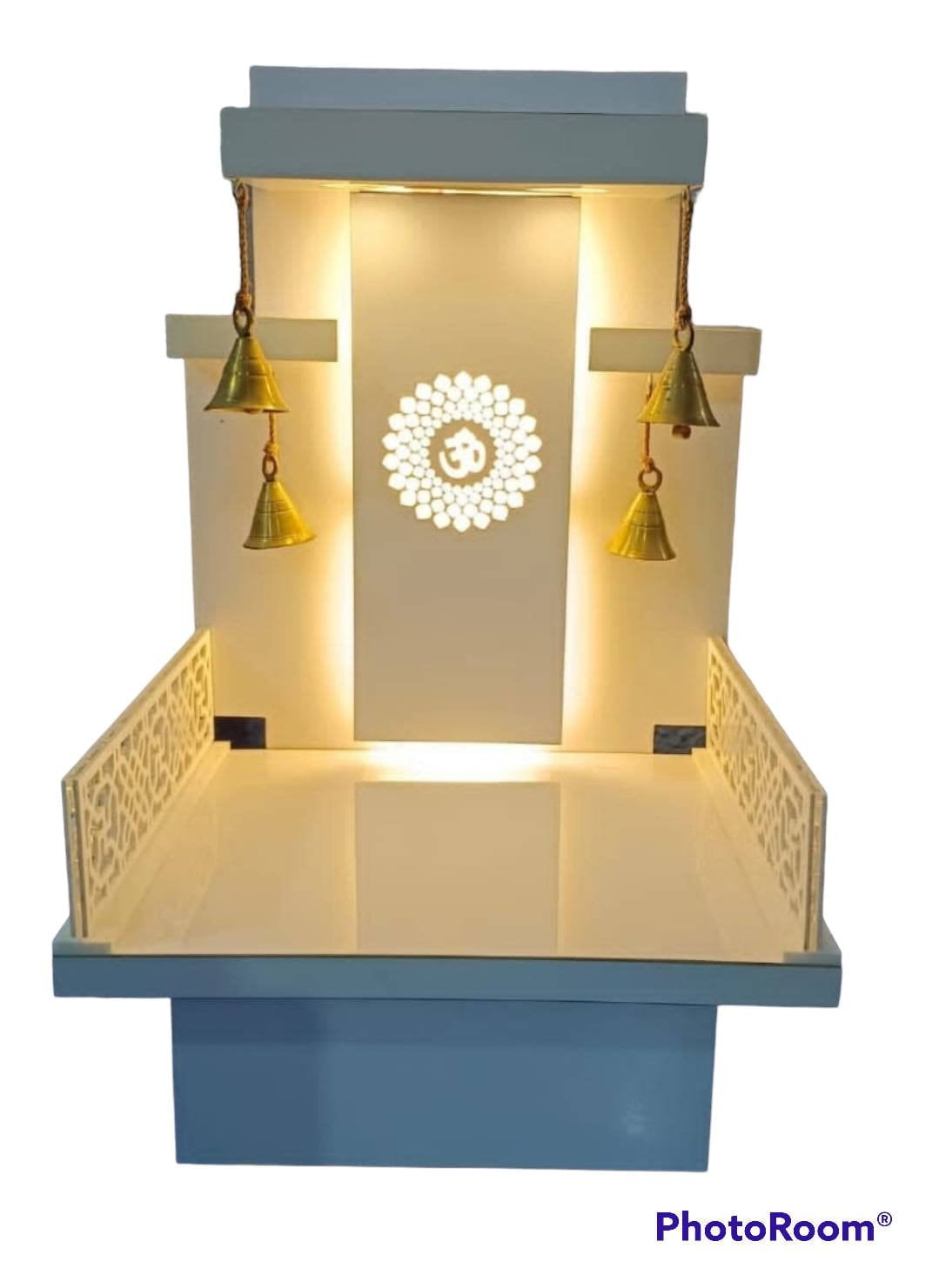 Pooja Mandir / Designer Wooden Temple With LED Lights / Mandir For Home