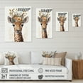 thumbnail image 4 of Designart Cute Baby Giraffe With Floral Crown II Canvas Wall Art, 4 of 5