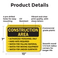 thumbnail image 2 of (2 Pack) Construction Area Authorized Personnel Only Hard Hats Required OSHA ANSI Sign, 2 of 8