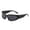 Black1, variant on 2000s Wrap Around Sports Sunglasses for Men Women, Retro Cyber Style Shield Shades, UV400 Protection, Lightweight Cool Fashion Eyewear for Outdoor Activities
