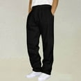 thumbnail image 2 of HBFAGFB Pants for Men Comfortable Simple Sweatpants Loose Straight Trouser with Pockets Black Size M, 2 of 4