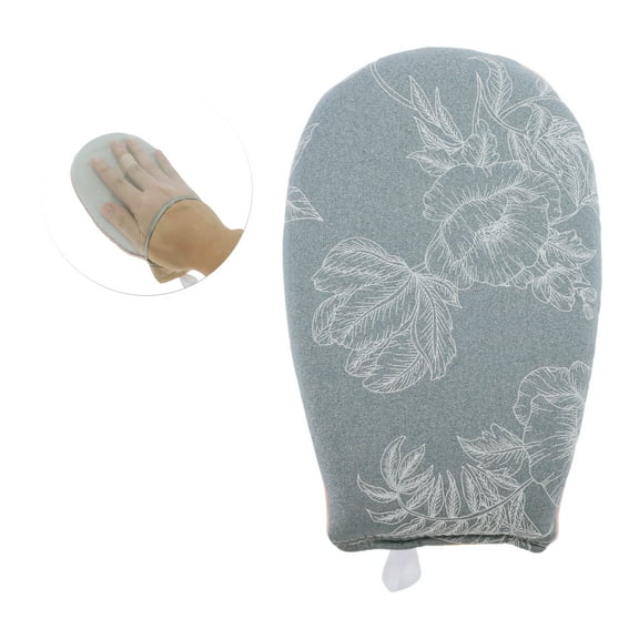 Unique Bargains Garment Steamer Ironing Gloves Flower Pattern Round Garment Steamer Ironing Board for Clothes Blue White