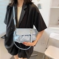 thumbnail image 5 of Bolso de mensajero de moda de PU bolso de axila de un solo hombro informal simple de primavera, 5 of 5