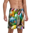 thumbnail image 2 of Sikiie Easter Eggs Print Mens Pajama Shorts, Lounge Pant, Men's shorts，Sleep Pj Shorts for Men-Medium, 2 of 6