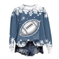 thumbnail image 5 of GEWSEY Womens Football Sweatshirt Sparkly Sequin Rugby Sweatshirts Game Day Pullover Tops Fall Weekend Events Family Outfits (Navy, XL), 5 of 6