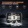 thumbnail image 5 of Chrome Pair 7x6" LED Projector Headlights H4 for 82-93 Chevy S10 Blazer GMC S15, 5 of 10