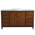 thumbnail image 4 of MCM 61" Single Round Sink Vanity with Gray Granite Stone in Walnut, 4 of 11