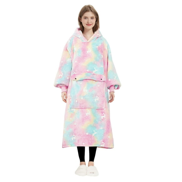 Sudadera con capucha KFUBUO Long Sherpa que brilla en la oscuridad