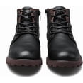 thumbnail image 3 of Botas cortas de cuero para hombre, estilo retro, antideslizantes, con cremallera lateral, informales, para otoño e invierno., 3 of 5