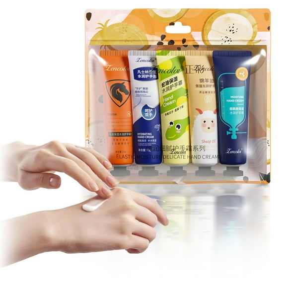 TopLLC 5 Pack Hand Cream Gift Set Enriched With Shea Butter And Glycerin For Dry Hands-Softing Hydrating Moisturing Travel Size Hand Cream- Gifts For Women- Birthday hand lotion