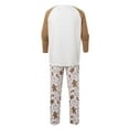 thumbnail image 4 of Christmas Family Matching Pajamas Christmas Pjs Holiday Nightwear Sleepwear Sets Long Sleeve Pjs STYLE B Brown XXXL, 4 of 7