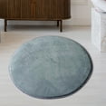thumbnail image 3 of OAVQHLG3B Round Area Rugs for Bedroom Living Room, 31x31 inch Dark Grey Super Soft Comfy Thickened Memory-Foam Indoor Circle Carpet, Modern Minimalist Carpet for Adults Home Decor, 3 of 4