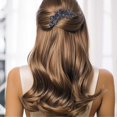 thumbnail image 4 of 2pcs Crystal Bridal Hair Comb Rhinestone Hair Piece Wedding Headpieces Bride Side Comb Wedding Hair Accessories for Bride and Bridesmaids, 4 of 4