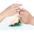 thumbnail image 3 of Anillo de promesa de acero inoxidable para parejas, alianzas de compromiso de boda, anillo superior brillar  Electrónica, 3 of 5