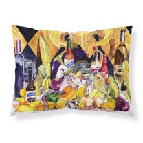 Carolines Treasures 8638PILLOWCASE Crystal Hot Sauce with Fleur De lis and Wine Fabric Standard Pillowcase Standard