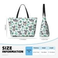 thumbnail image 4 of Xecao Bears and Tropical Leaves for versatile beach bag for women includes zipper pockets and waterproof material, ideal for vacations and adventures., 4 of 7