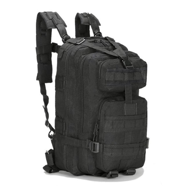 25L Tactical Military Molle Backpack - Black