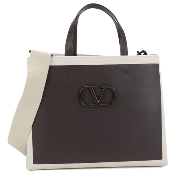 Pre-Owned Valentino 2-Way Tote Bag, Brown, Women's