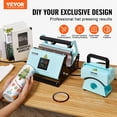 thumbnail image 2 of VEVOR 2 in 1 Tumbler and Hat Heat Press Machine, Mini Hat Heat Press for Caps and Hats, Tumbler Heat Press for 11-30oz Sublimation Tumblers and Mugs, Temperature and Time Control, Green, 2 of 9