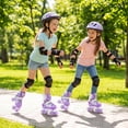 thumbnail image 5 of Gymax Kids Roller Skates 4 Sizes Adjustable Quad Skates w/Light-up Wheels for Ages 3-9 Purple, 5 of 9