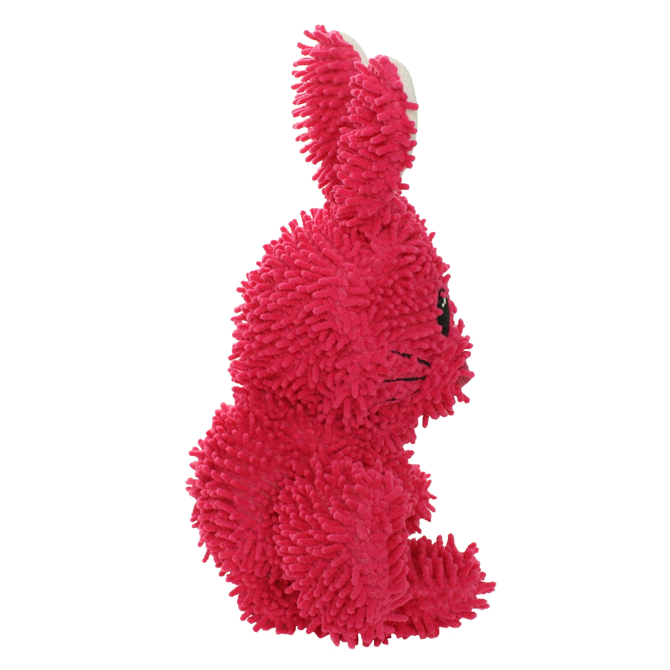 Mighty Microfiber Ball Med Rabbit Durable Plush Squeaky Dog Toy