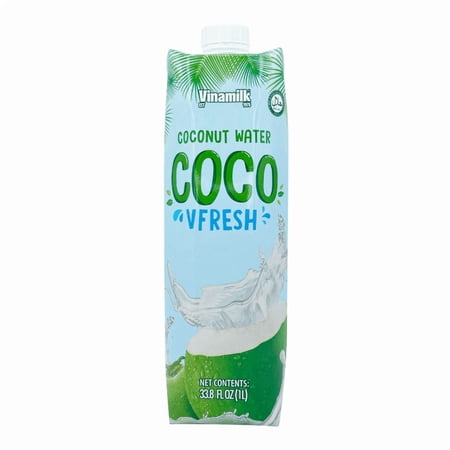 Vinamilk 100% Coconut Water Refreshing Ready to Drink Tetra Box 33.8 Fl Oz