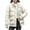 White, variant on Hvyesh Women's Puffer Jacket Thickened Winter Shiny Coat Warm Stand Collar Zip Up Jacket Ski Bubble Coat