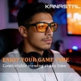 thumbnail image 4 of KANASTAL Orange Blue Light Blocking Glasses Mens Gaming Glasses Blue Light Filter Computer Screen Women Anti Glare UV400 - Black Frame Orange Lens, 4 of 7