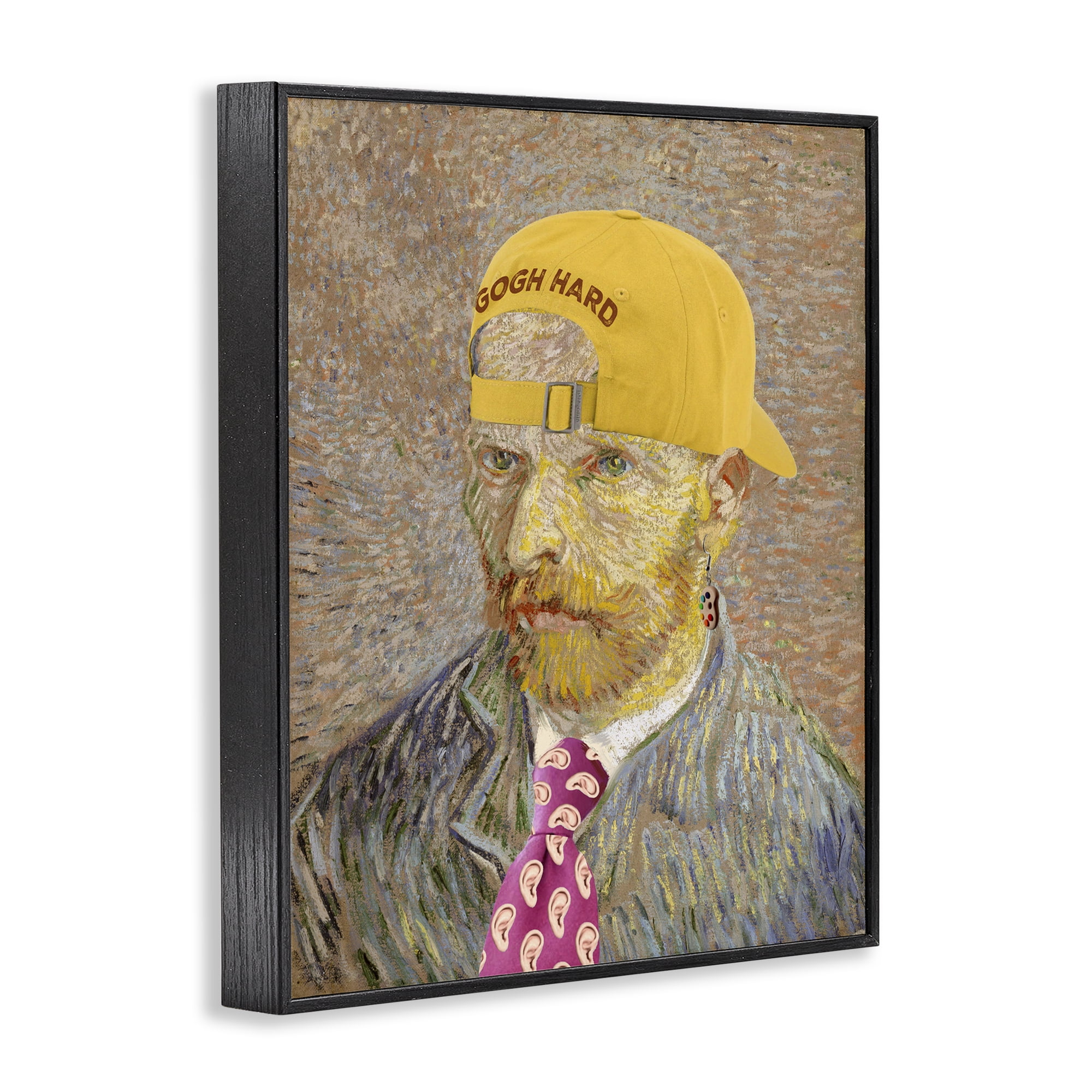 Van Gogh in Yellow hat Black Framed Giclee Art, design by Masters Redux