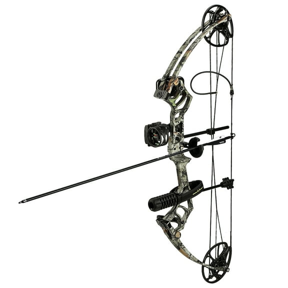 Archery Ready to Hunt Compound Bow Package for Adults and Teens,25"-31" Draw Length，0-70 Lbs Draw Weight ,up to IBO 320 fps，Lightweight Design Bow ,Fully Adjustable