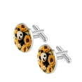 thumbnail image 2 of Panda Elegant Stainless Steel Mens Cufflinks for Formal Attire, Made of Silver Jewelry, Ideal Shirt Clip Accessory, 2 of 6