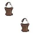 thumbnail image 3 of Maytalsory 1/2/3/5 Adjustable Strap Leg Bag For Men - Exquisite Craft And Compact Suitable For Daily Motorcycle PU Waist Fanny Pack Brown 2PCS, 3 of 6