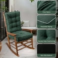 thumbnail image 5 of Galenzoov 22×17×5 inch Ultimate Comfort Rocking Chair Cushion Set - Luxurious Thick Memory Foam with Non-Slip Ties, Water-resistant Seat & Back Pillows for Indoor/Outdoor Rockers, Dark Green, 5 of 8