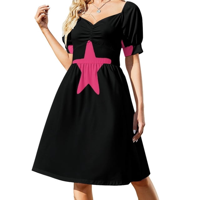 Via Star Vestido de manga corta Ropa de verano para mujer Vestido de lujo Vestidos de verano Vestido largo para mujer